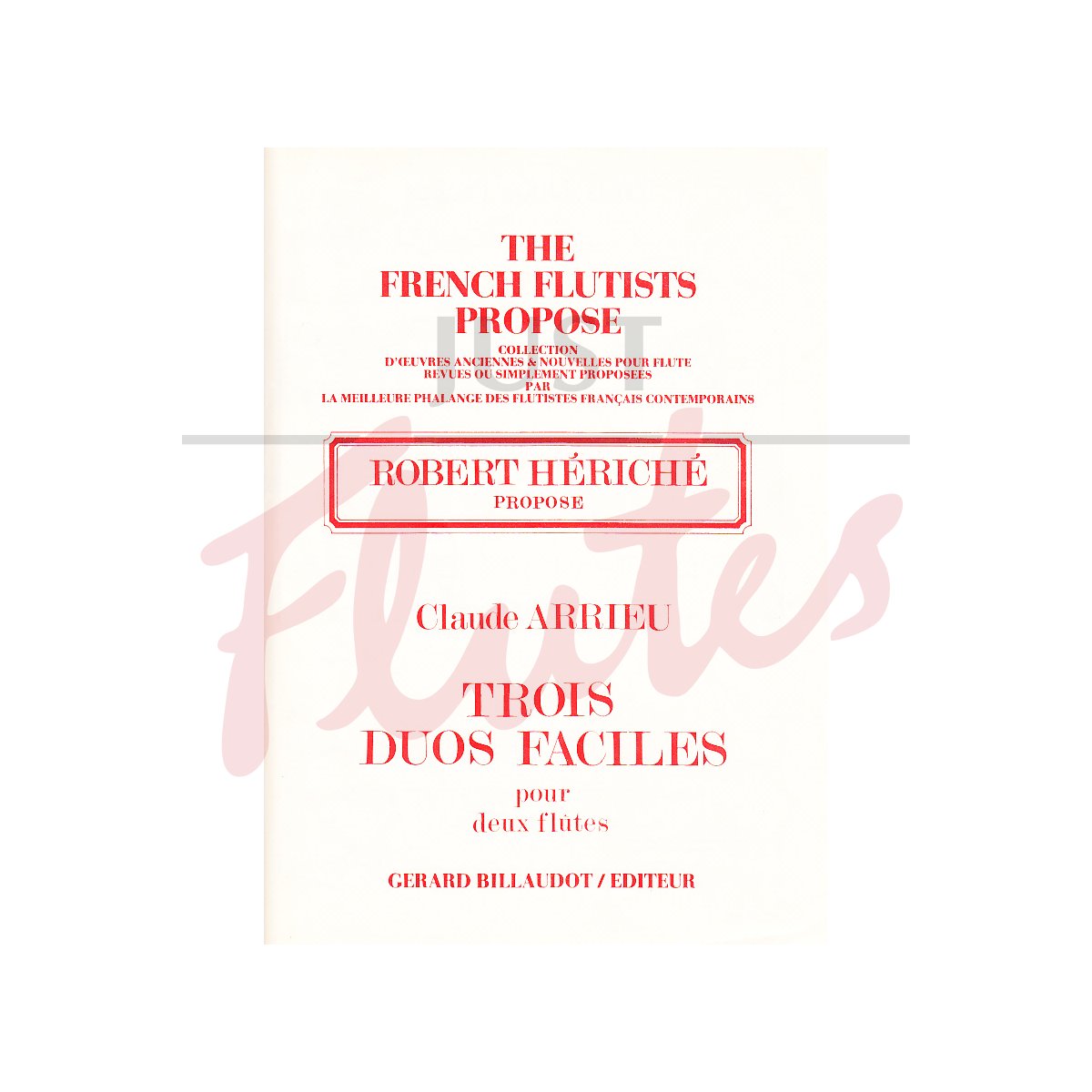 Trois Duos Faciles for Two Flutes