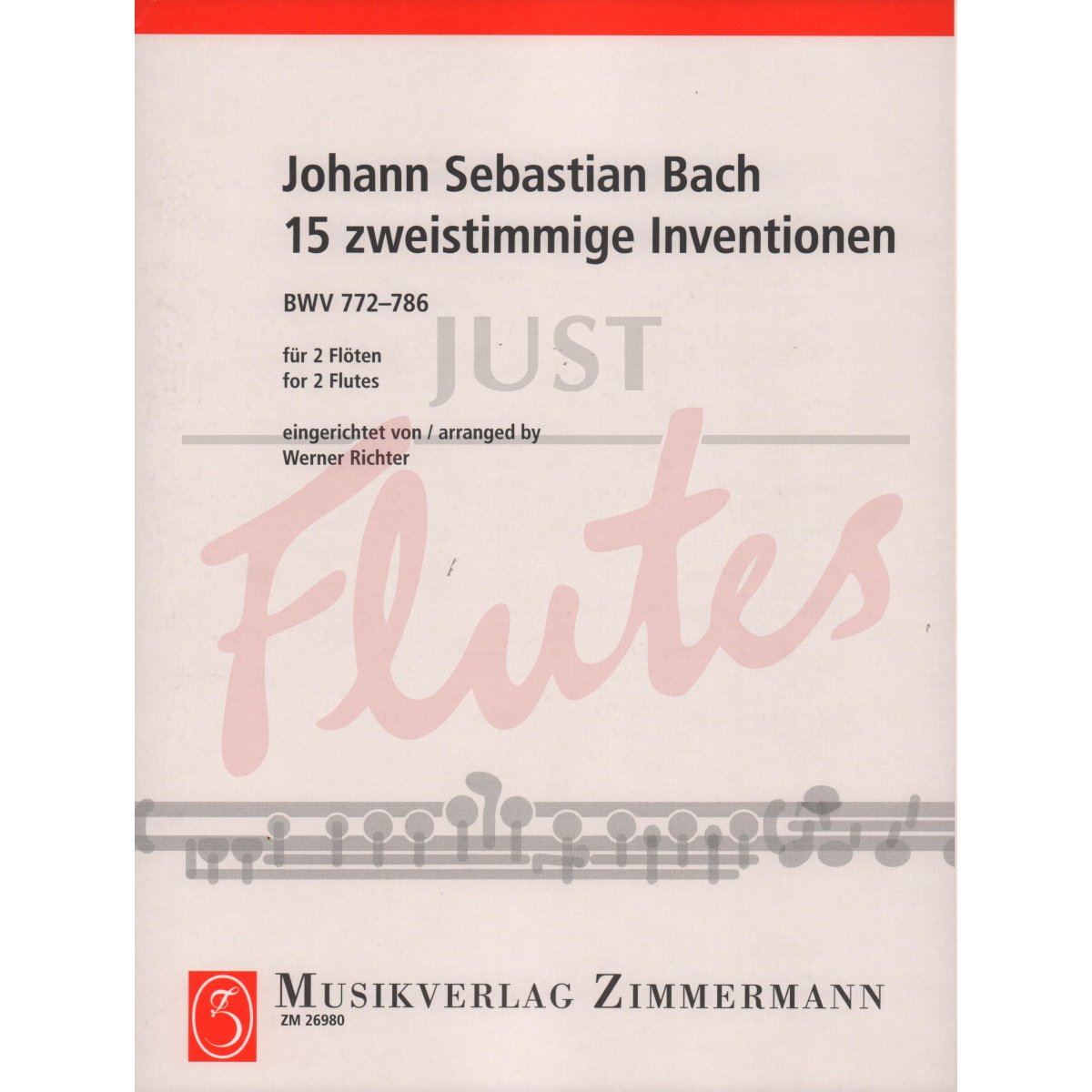 15 Two-Part Inventions arranged for Two Flutes