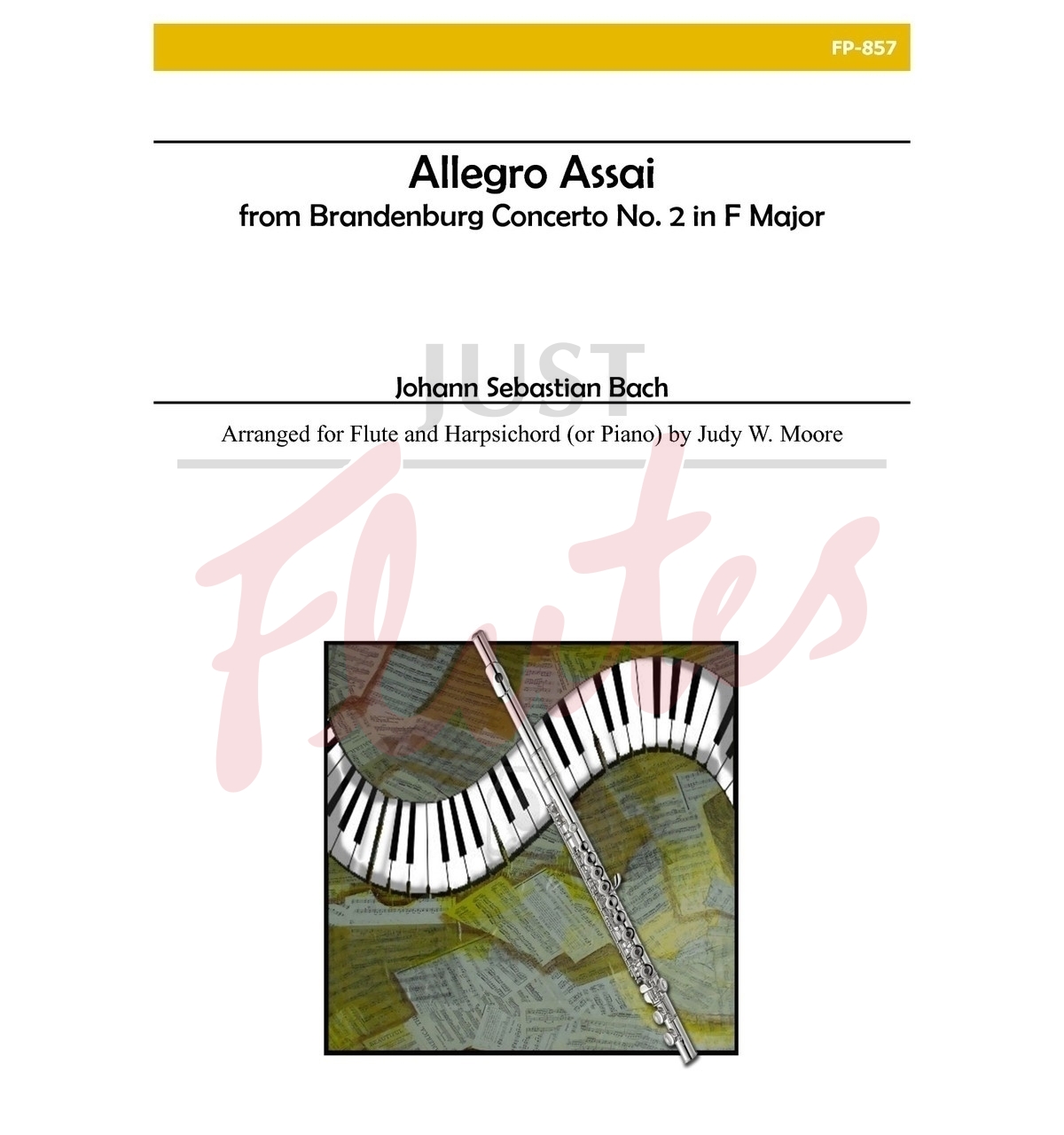 Allegro Assai from Brandenburg Concerto No. 2 in F major for Flute and Piano