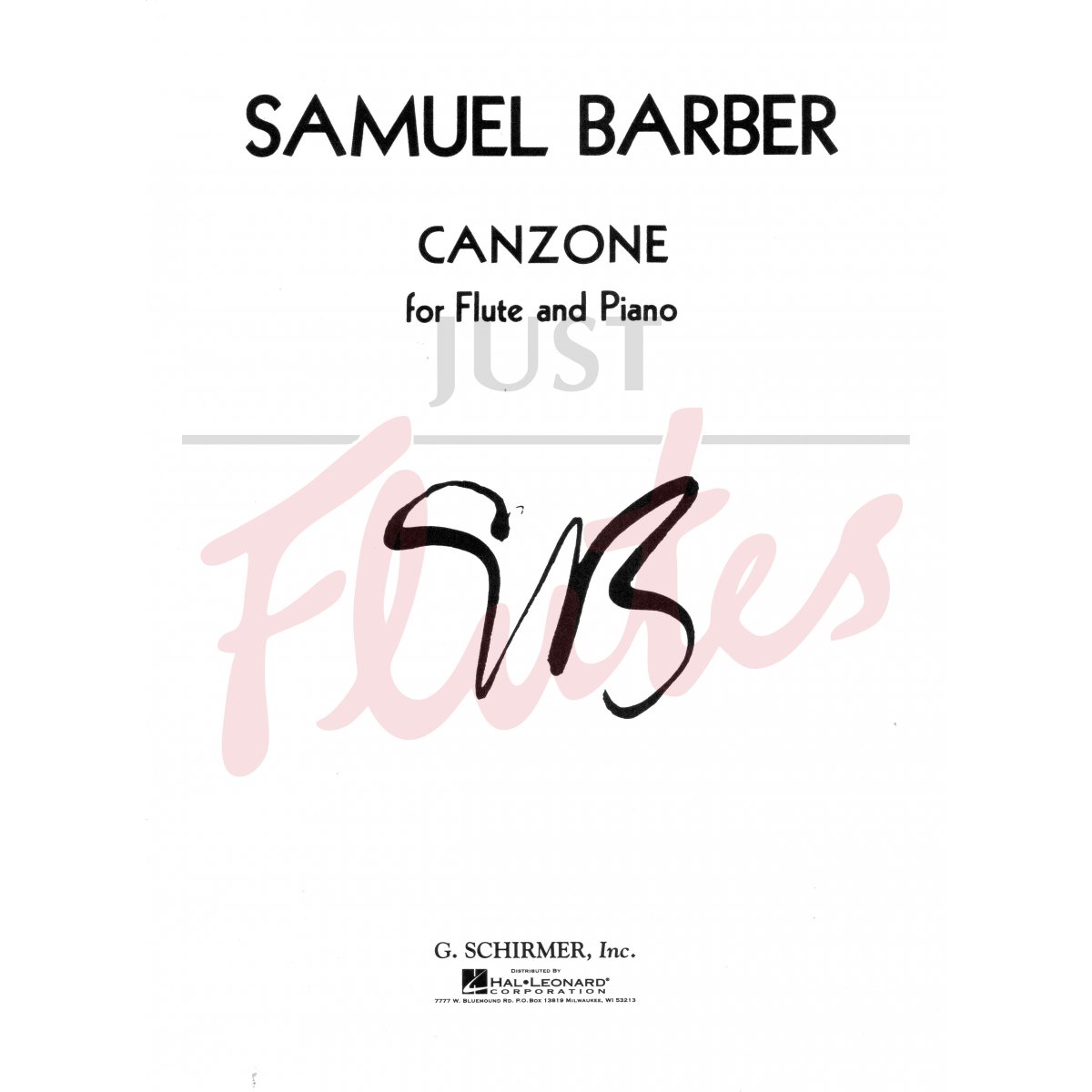 Canzone (from Piano Concerto, Op38) for Flute and Piano