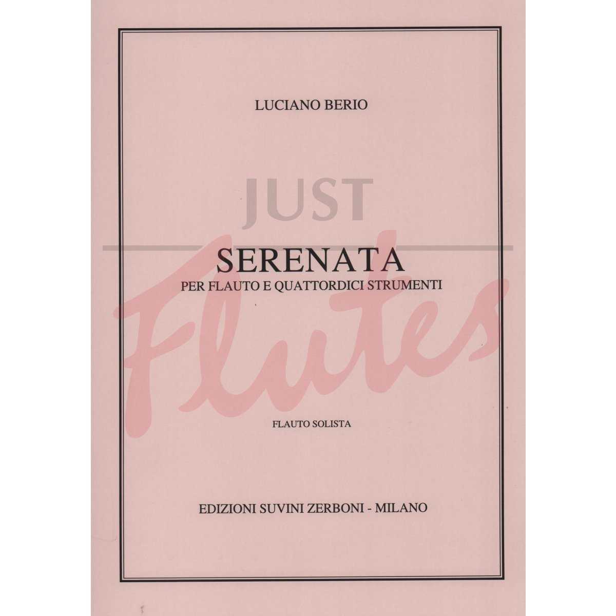 Serenata for Flute and 14 Instruments (Flute part only)