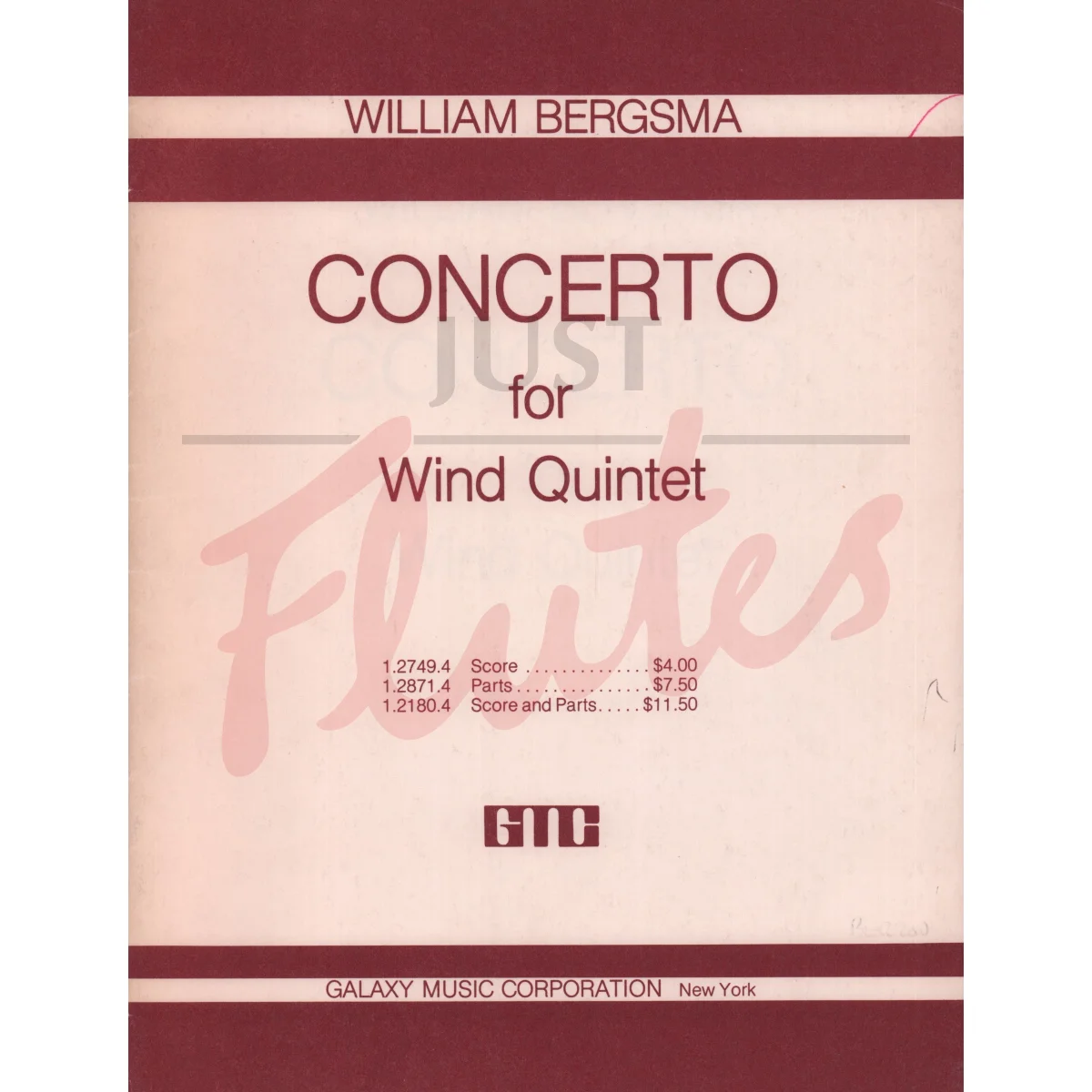 Concerto for Wind Quintet (Score)