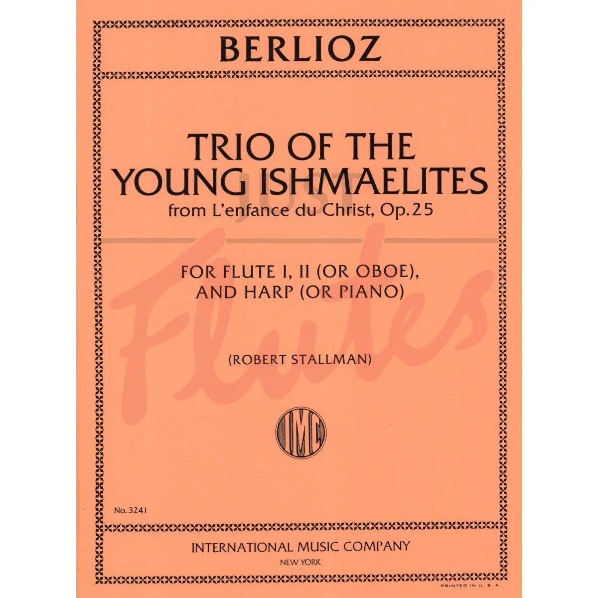 Trio of the Young Ishmaelites from L&#039;Enfance du Christ for Two Flutes and Harp