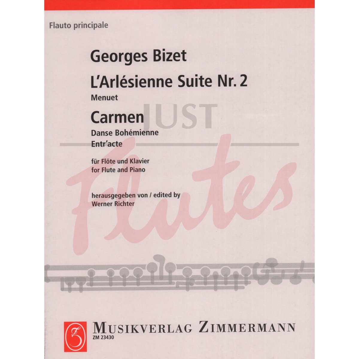 Menuet from L'Arlesienne, and Danse Bohemienne &amp; Entr'acte from Carmen for Flute and Piano