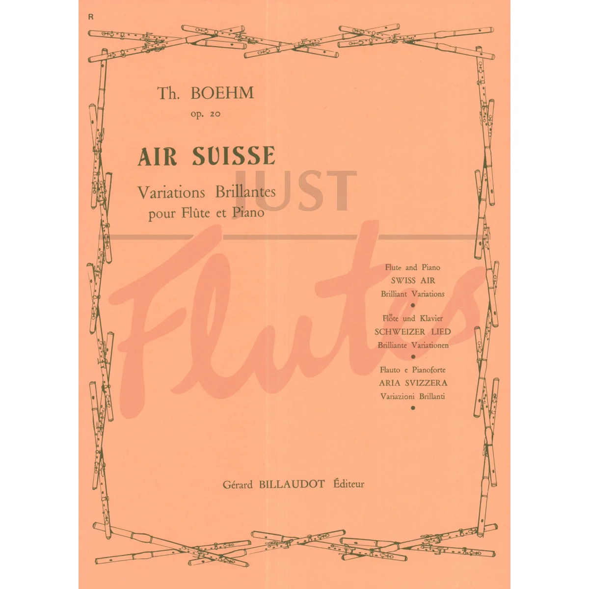 Air Suisse: Variations Brillantes for Flute and Piano