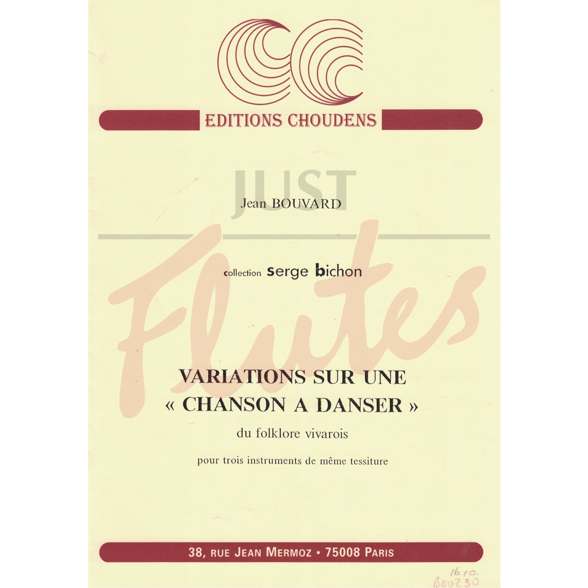 Variations sur une Chanson à Danser du Folklore Vivarois for Three Flutes