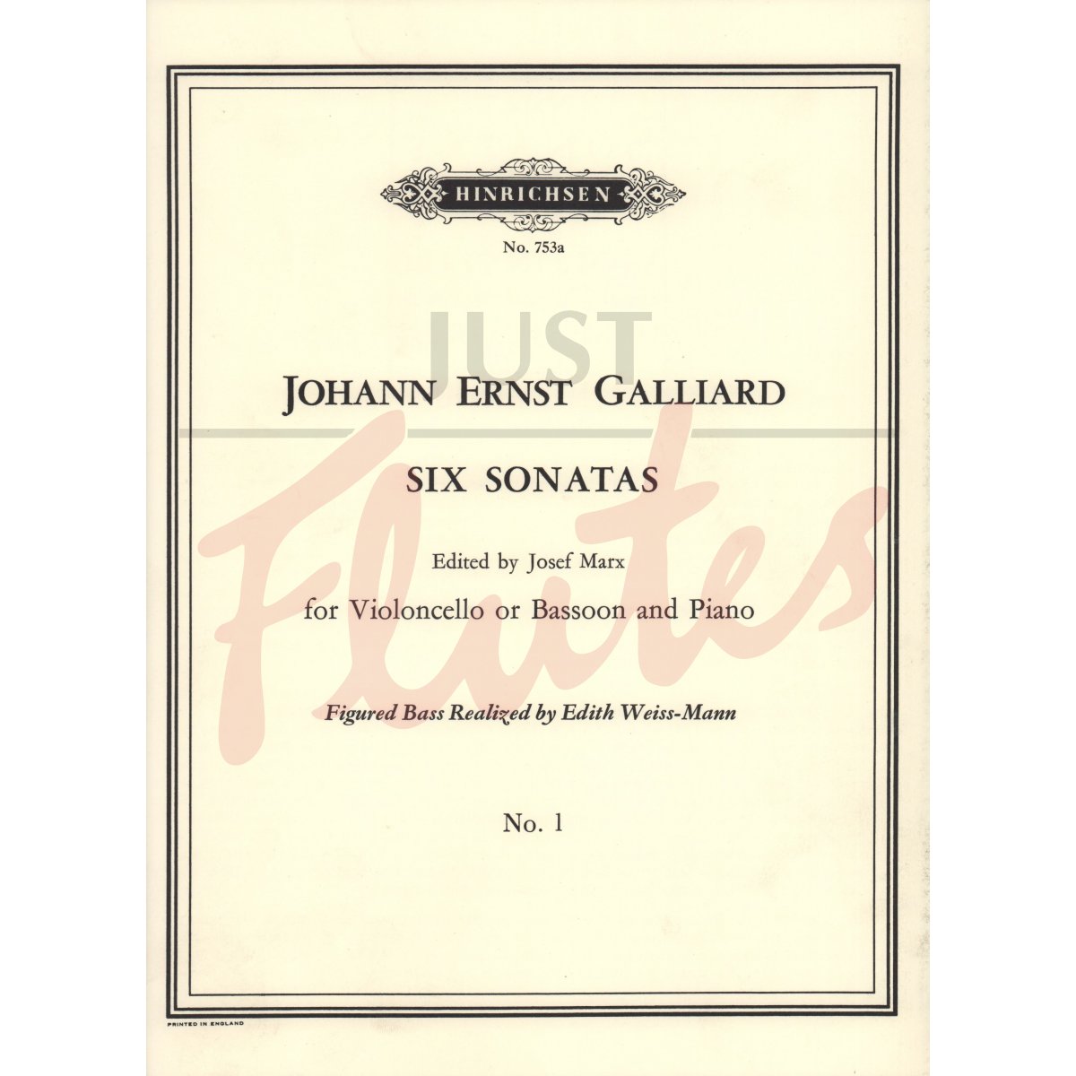 Six Sonatas for Bassoon and Piano: Sonata no. 1