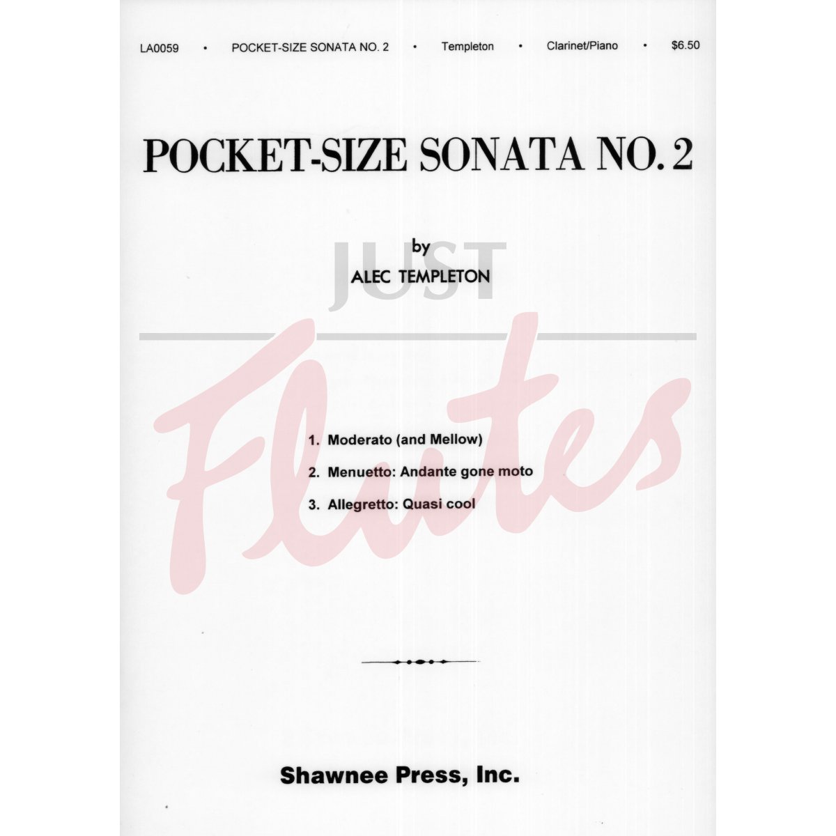 Pocket-Sized Sonata No 2 for Clarinet and Piano