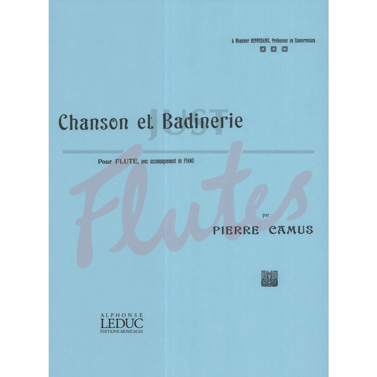 Chanson et Badinerie for Flute and Piano