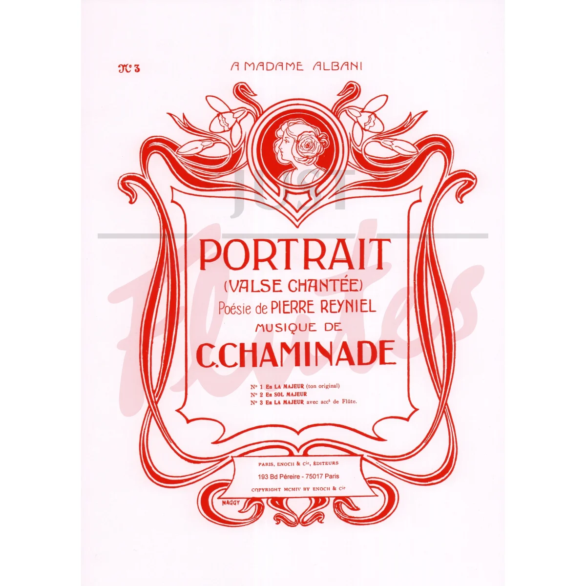 Portrait (Valse Chantée) for Flute, Voice and Piano