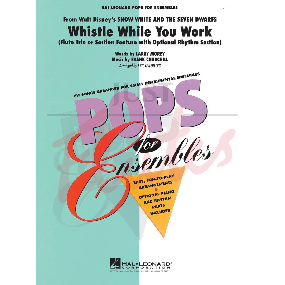 Whistle While You Work from &quot;Snow White and the Seven Dwarfs&quot; for Three Flutes and optional Rhythm Section