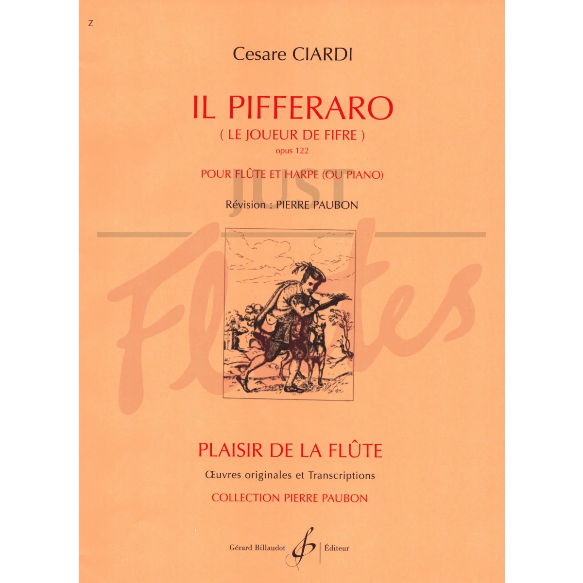 Il Pifferaro for Flute and Harp or Piano