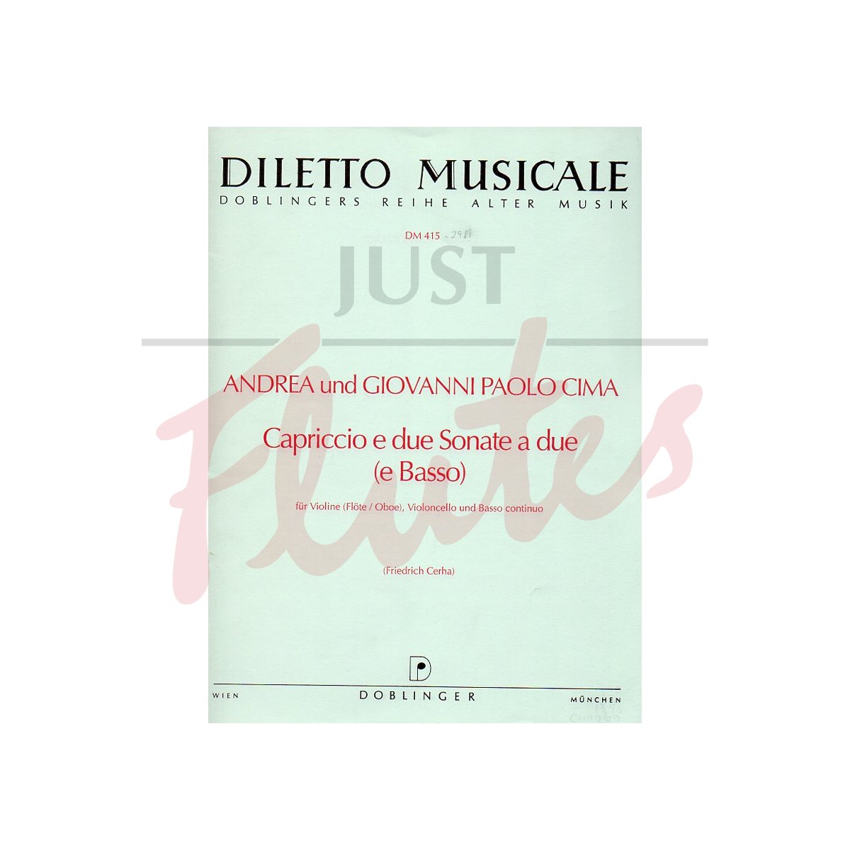 Capriccio e Due Sonata for Flute or Treble Recorder, Violin and Basso Continuo
