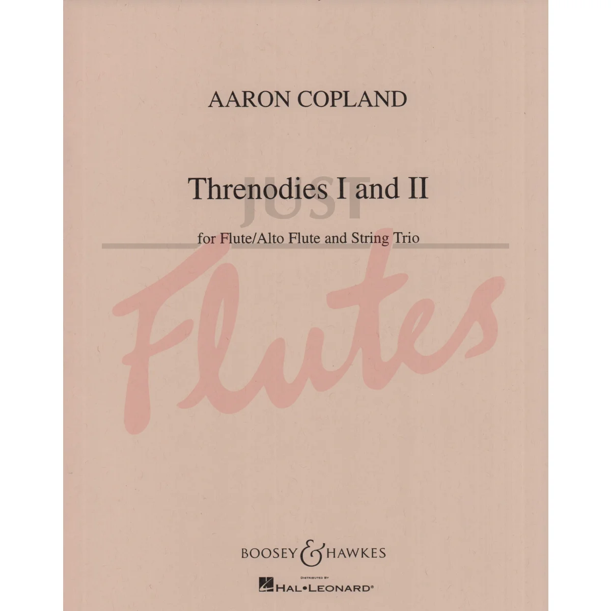 Threnodies I and II for Flute/Alto Flute and String Trio
