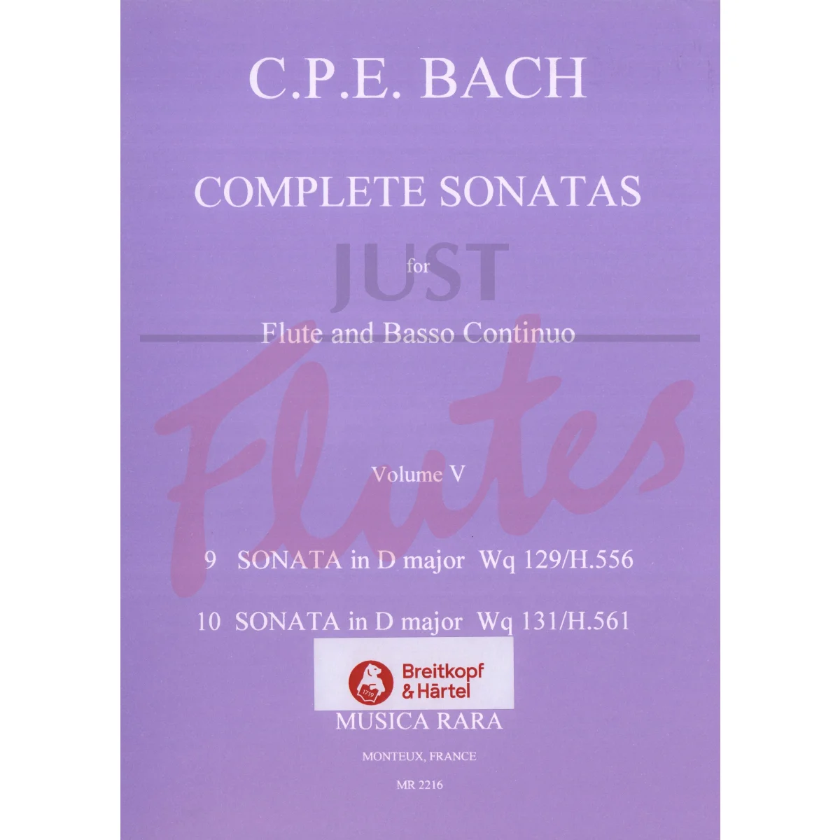 Complete Sonatas for Flute and Basso Continuo, Vol. 5