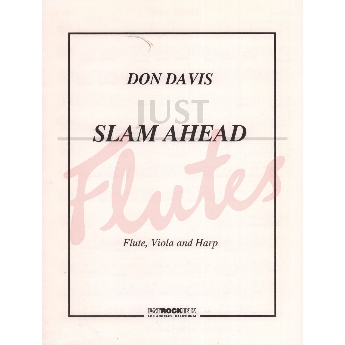 Slam Ahead for Flute, Viola and Harp
