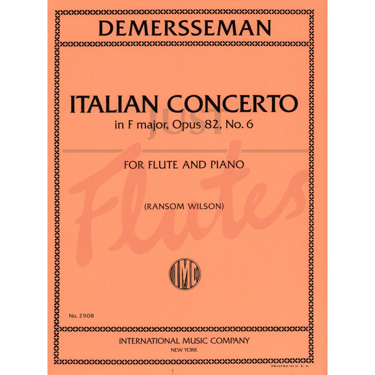 Italian Concerto in F Major for Flute and Piano