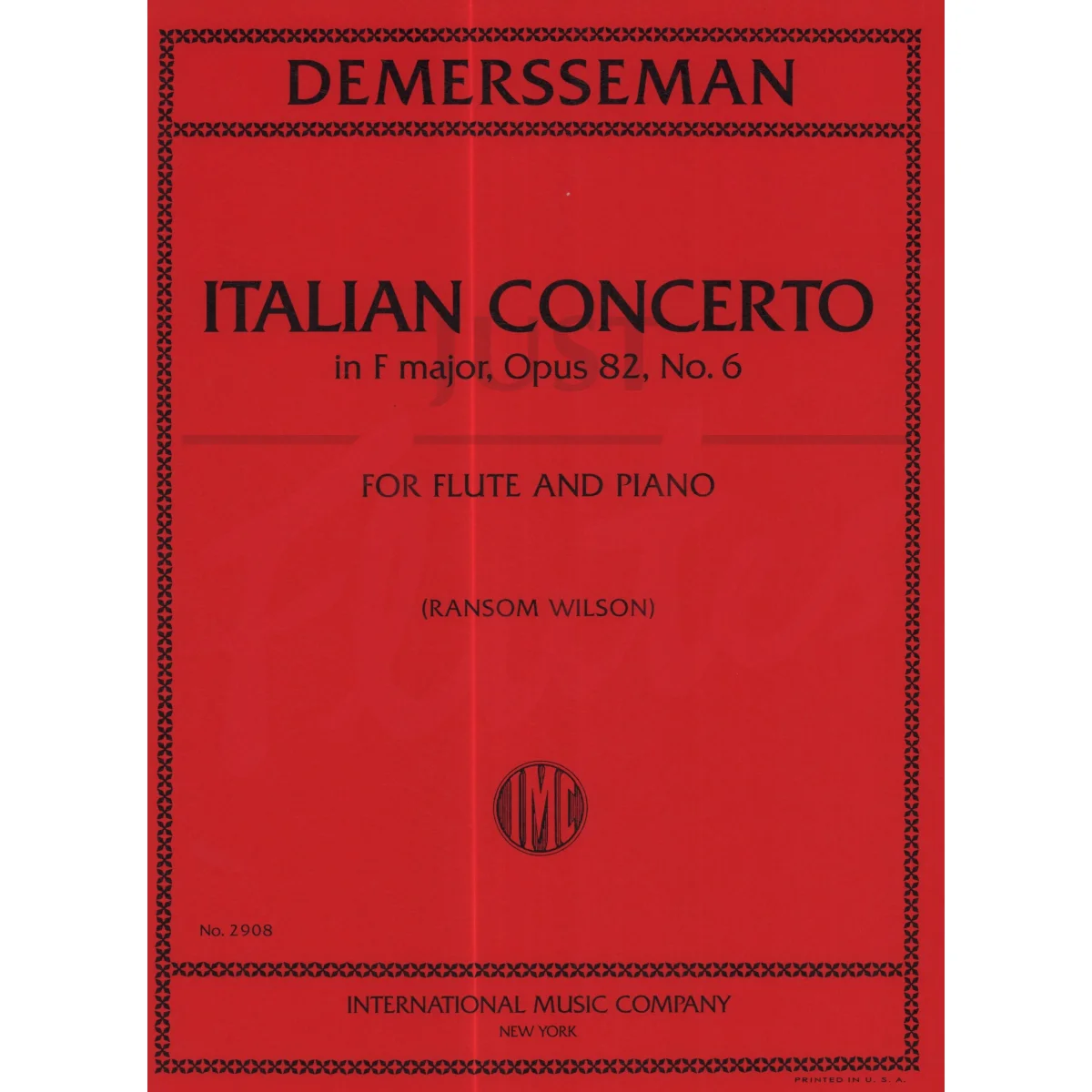 Italian Concerto in F Major for Flute and Piano
