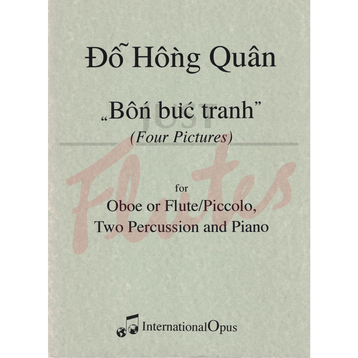 Bon buc tranh (4 Pictures) for Flute or Piccolo/Oboe, Percussion and Piano