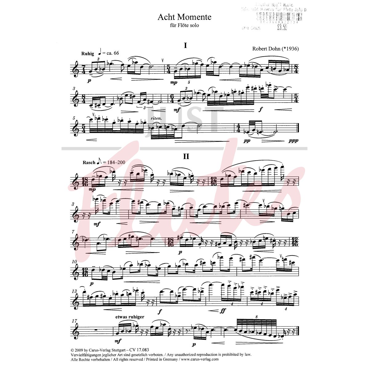 8 Moments for Flute Solo