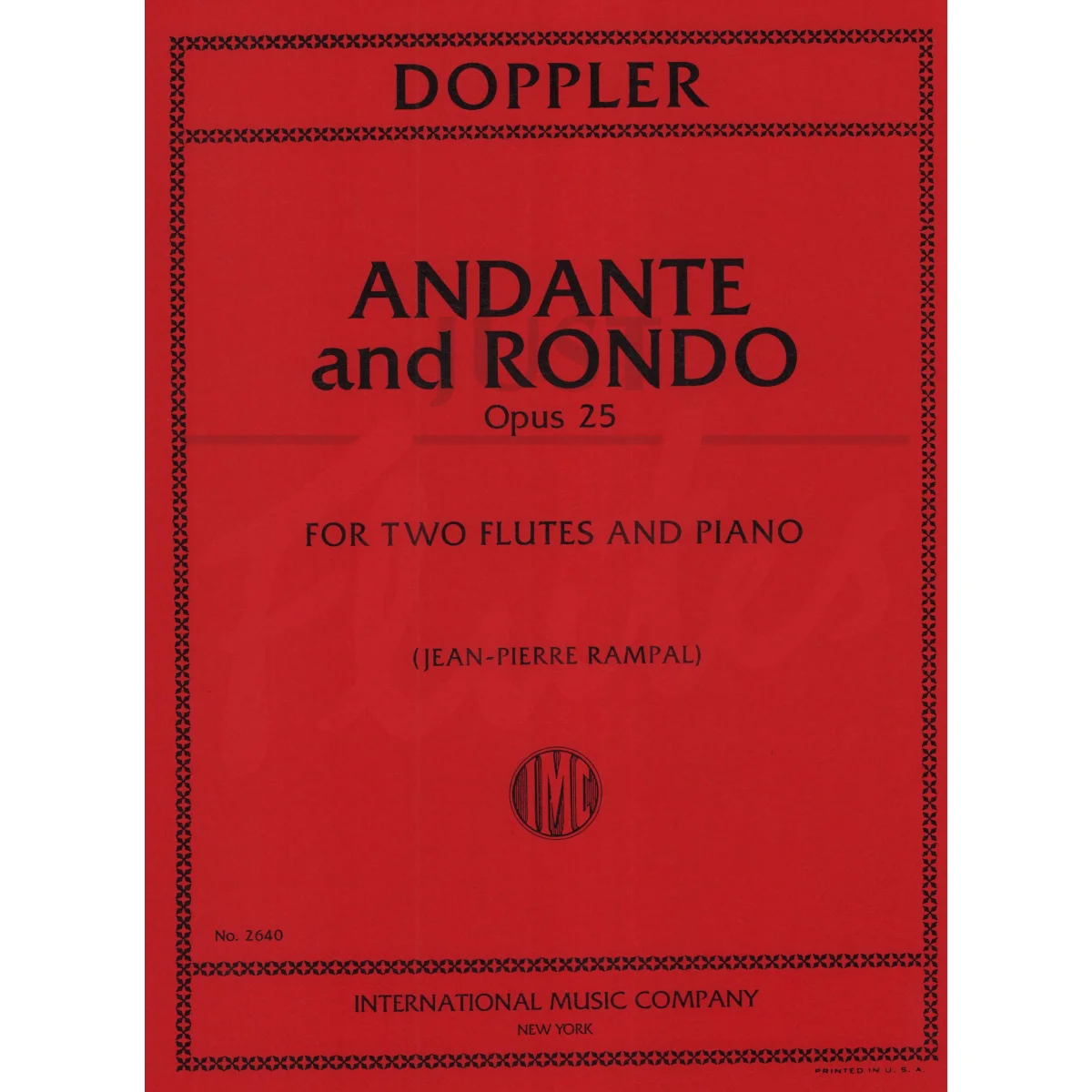 Andante and Rondo for Two Flutes and Piano