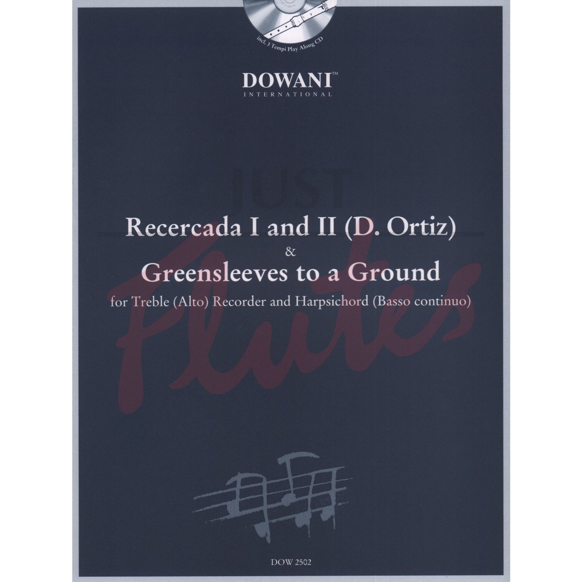 Recercada I and II &amp; Greensleeves to a Ground for Flute/Treble Recorder and Basso Continuo