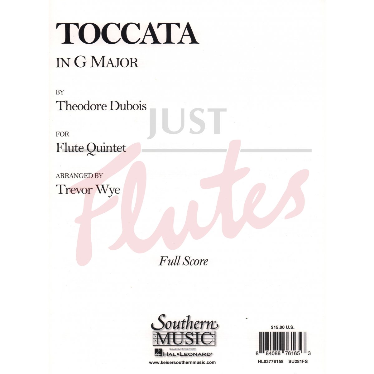 Toccata in G major for Flute Quintet