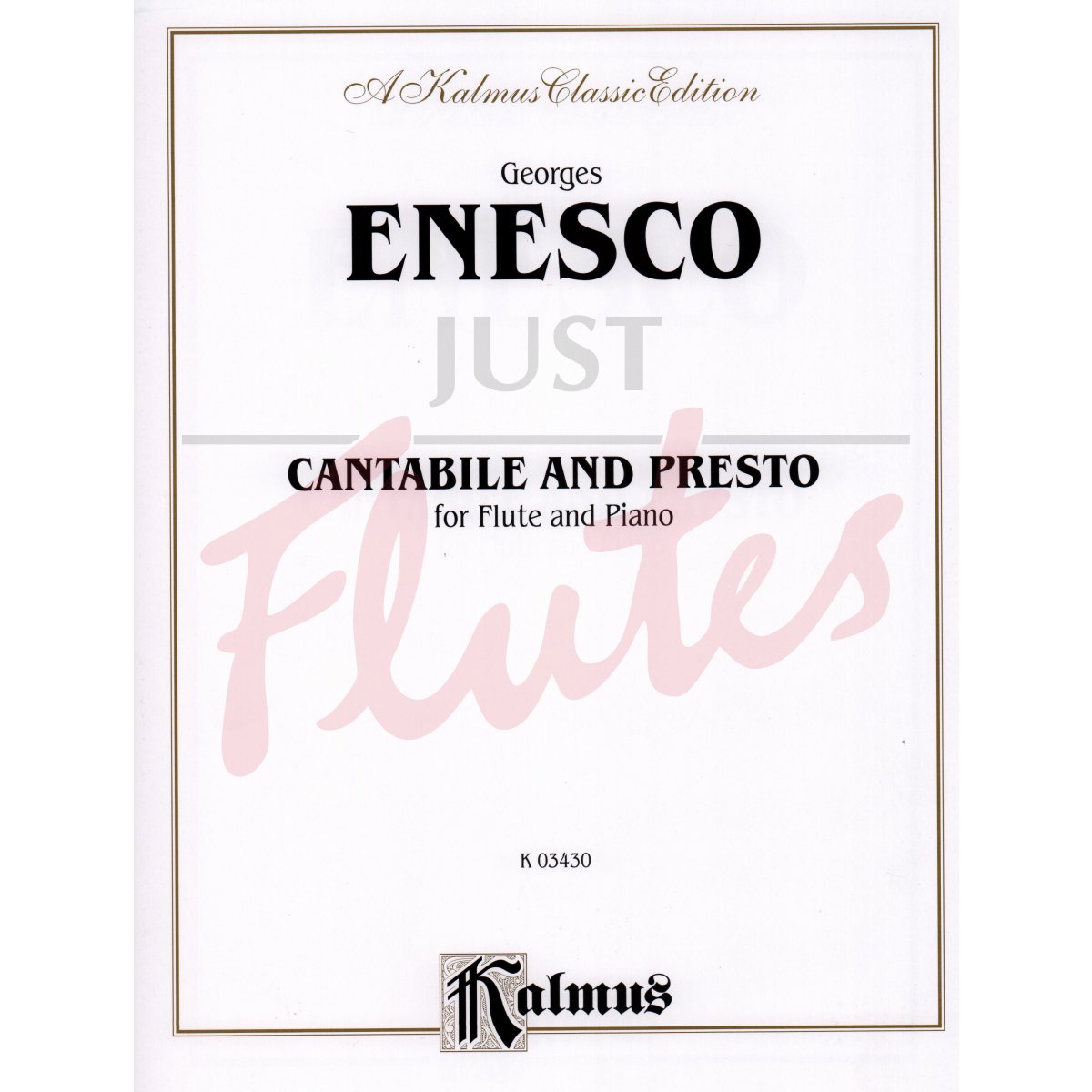 Cantabile and Presto for Flute and Piano