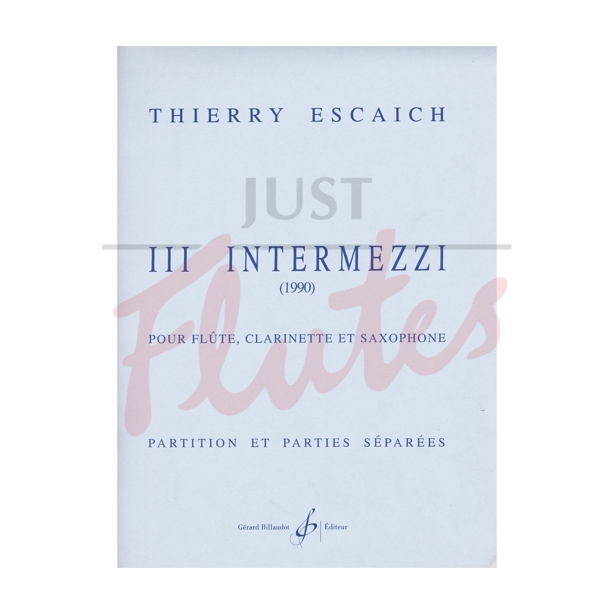 Three Intermezzi for Flute, Clarinet and Sax