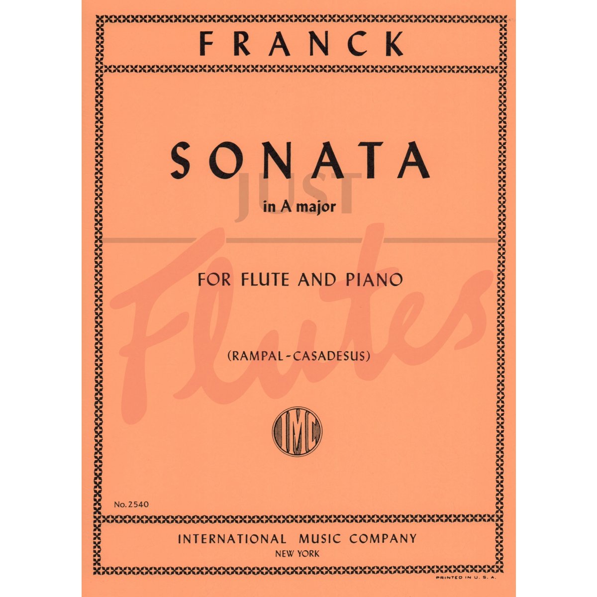 Sonata in A major for Flute and Piano