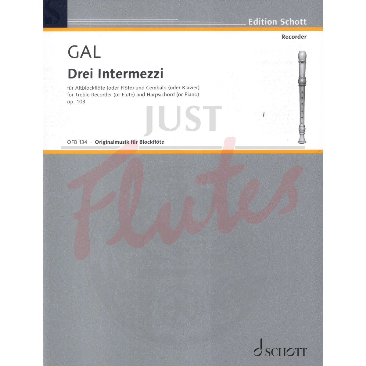 Three Intermezzos for Flute/Treble Recorder and Piano