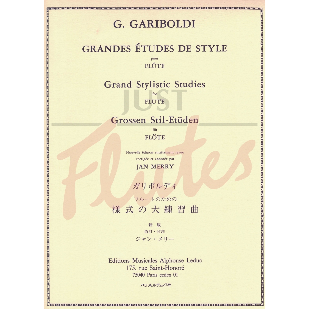 Grand Stylistic Studies for Flute