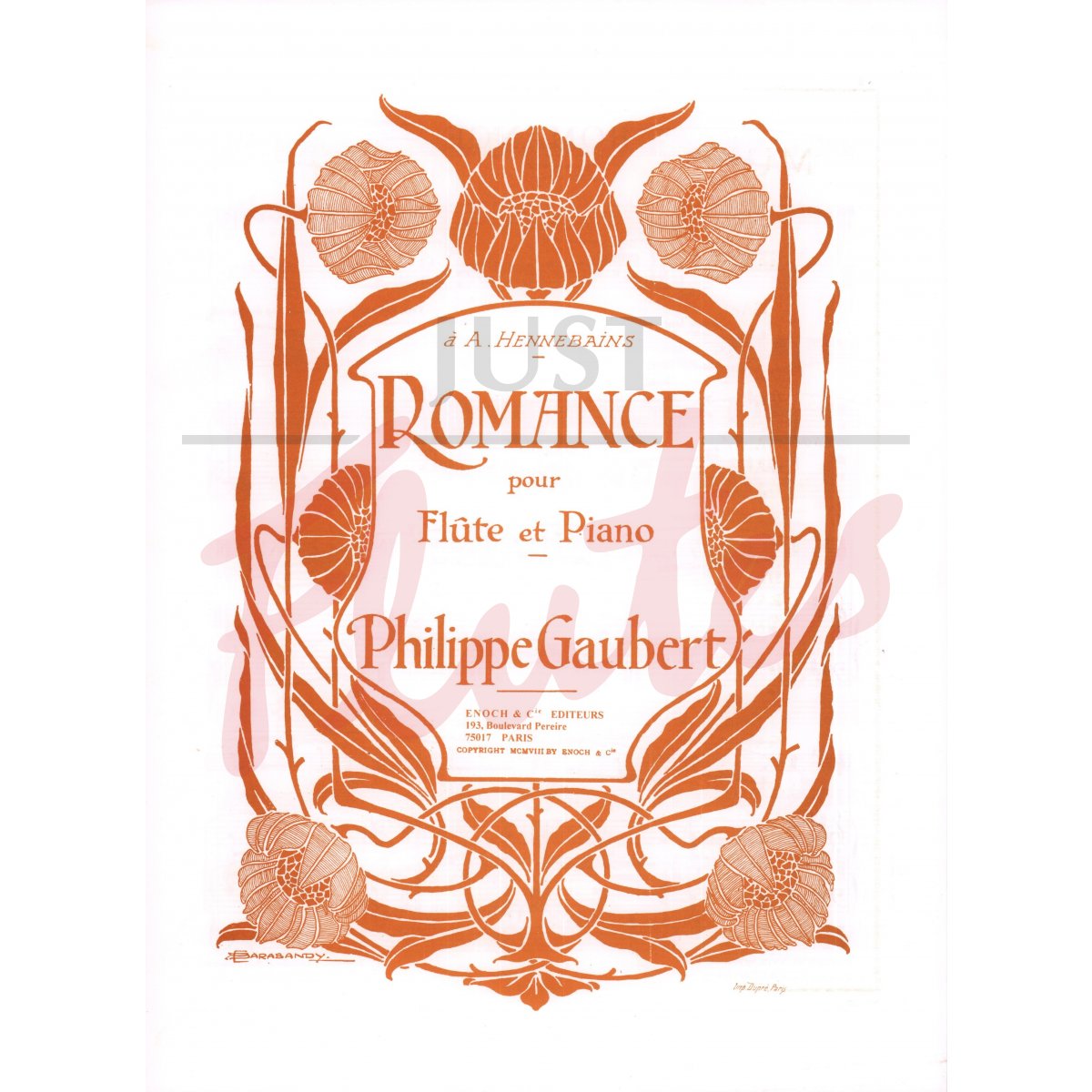 Romance for Flute and Piano (1908)