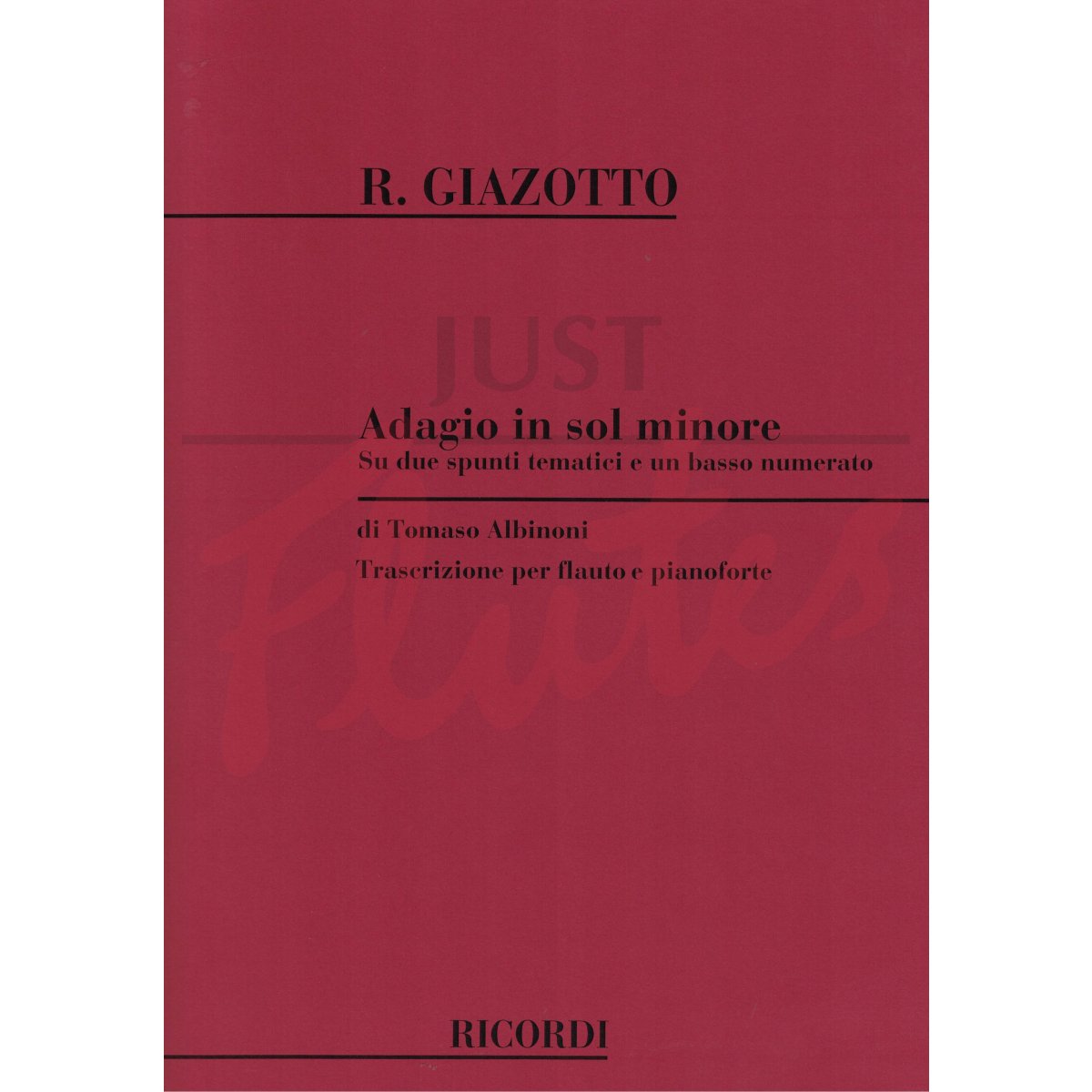 Adagio in G minor (attributed to Albinoni) for Flute and Piano