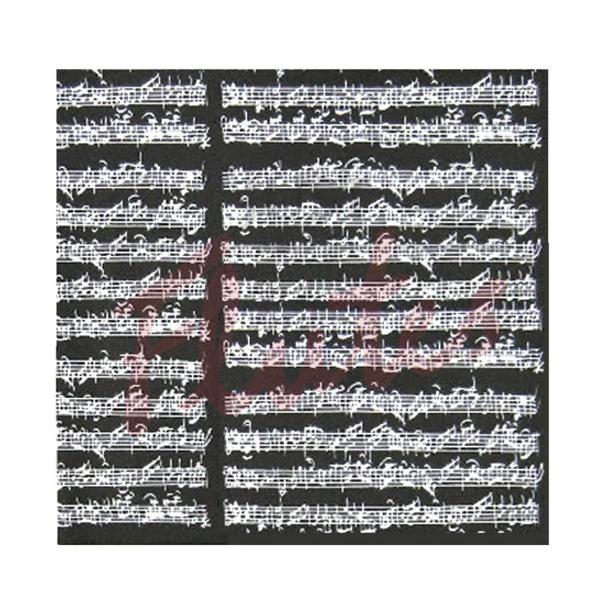 Music Giftwrap Sheet, Black Manuscript
