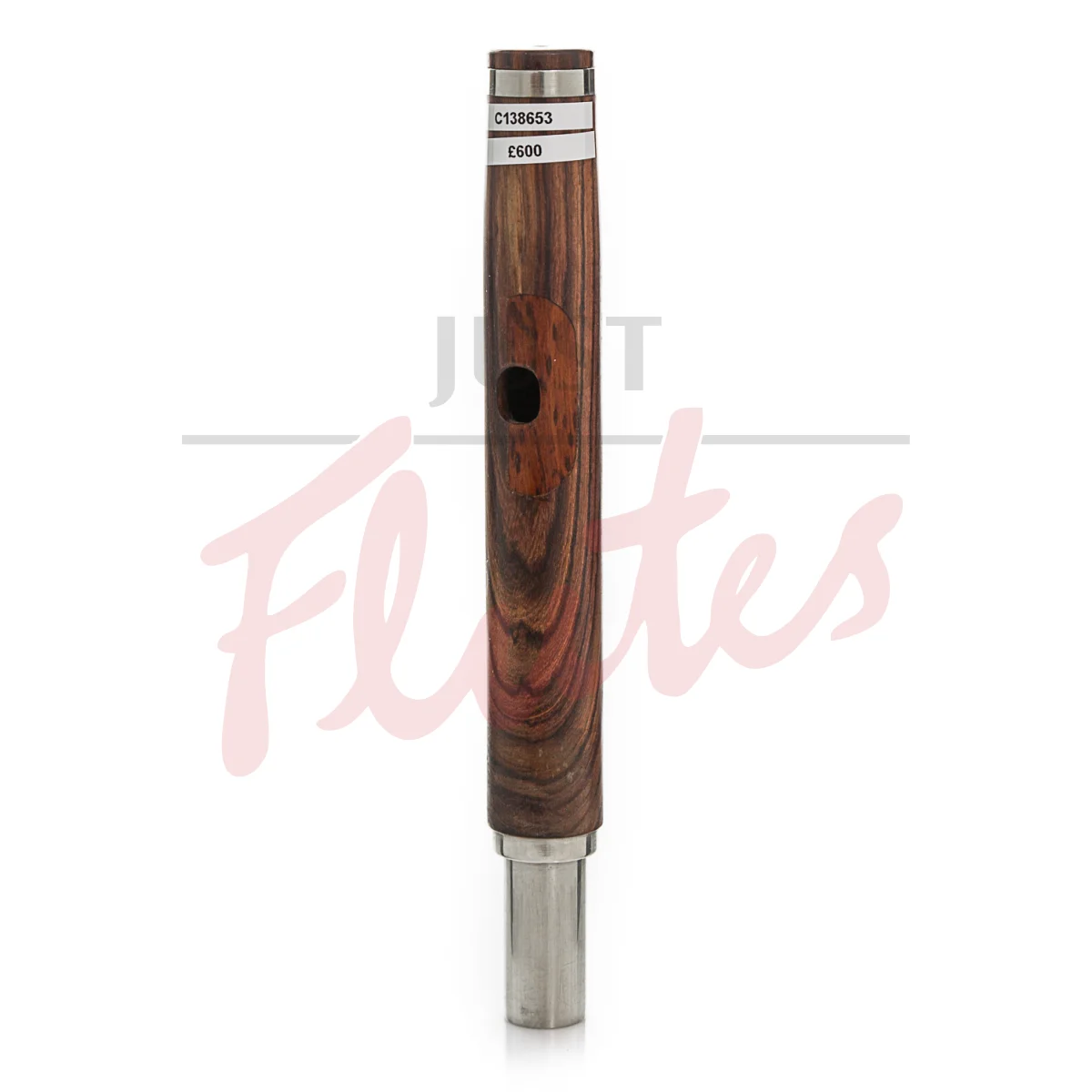 Pre-Owned Unbranded Tigerwood Flute Headjoint with Snakewood Lip