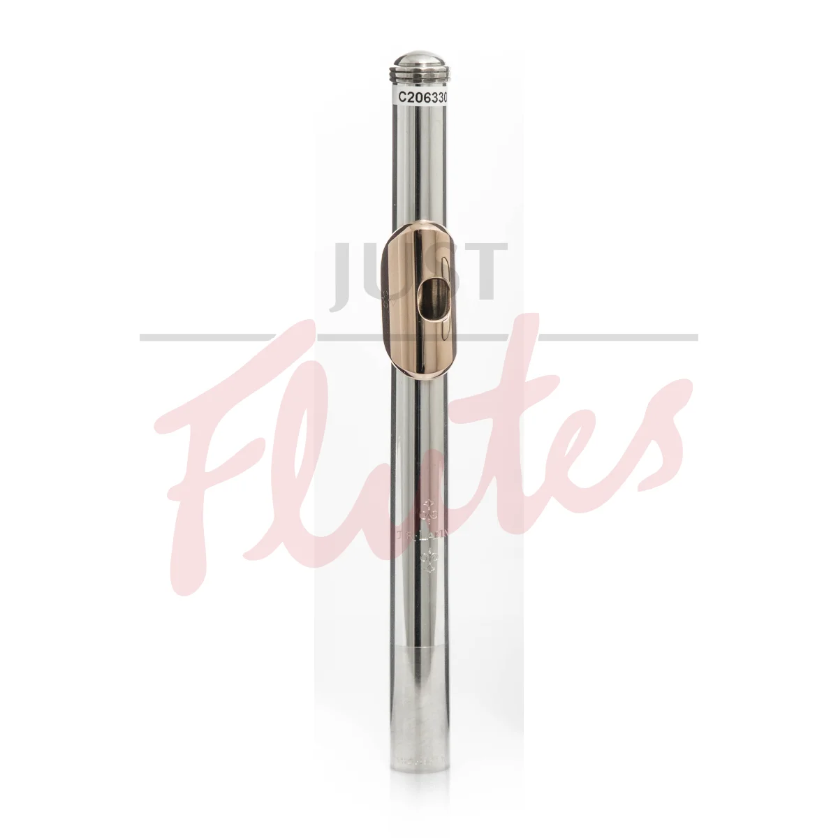 Pre-Owned J R Lafin 15/85 Flute Headjoint with 14k Rose Lip &amp; Riser and Adler Wings
