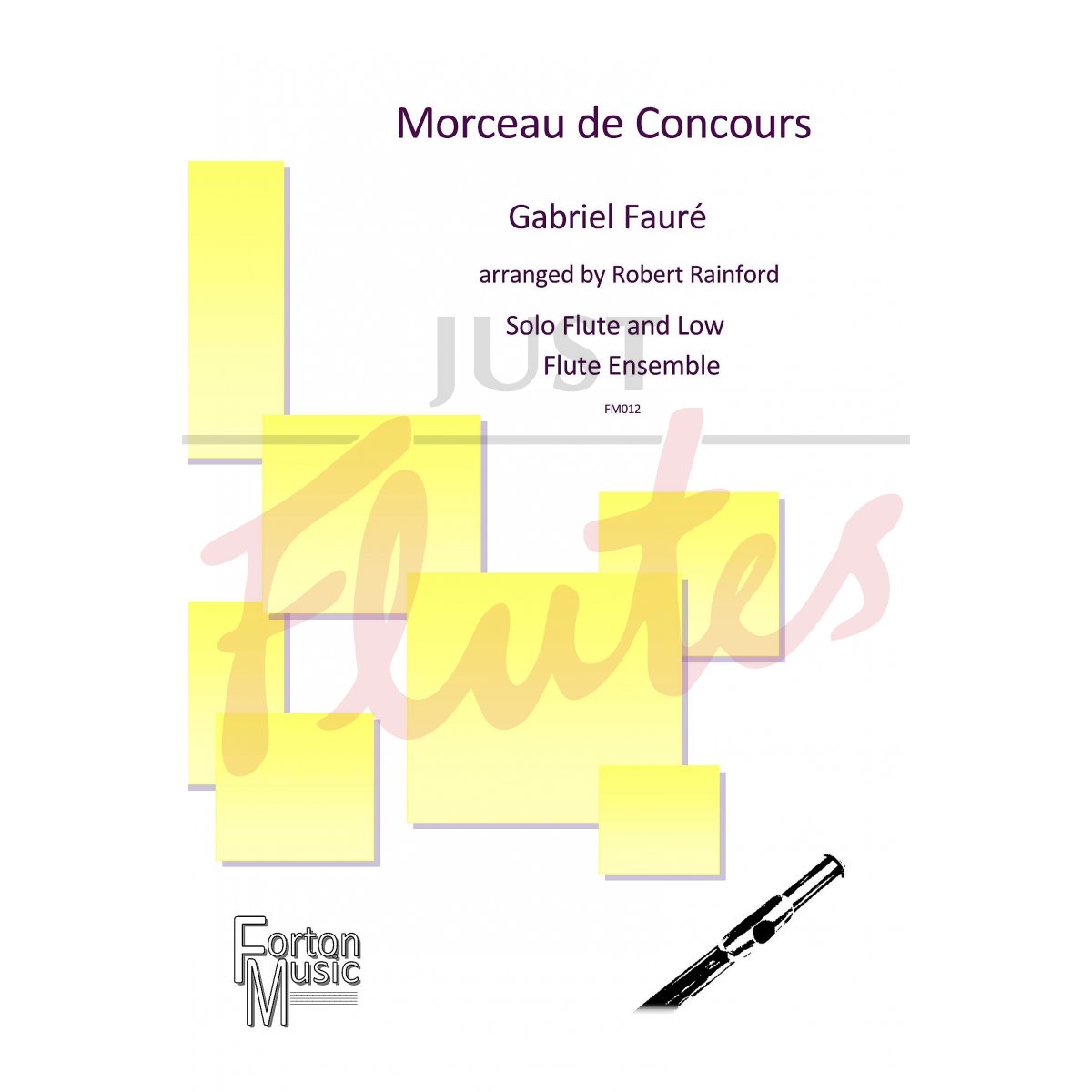 Morceau de Concours for Solo Flute and Low Flute Ensemble