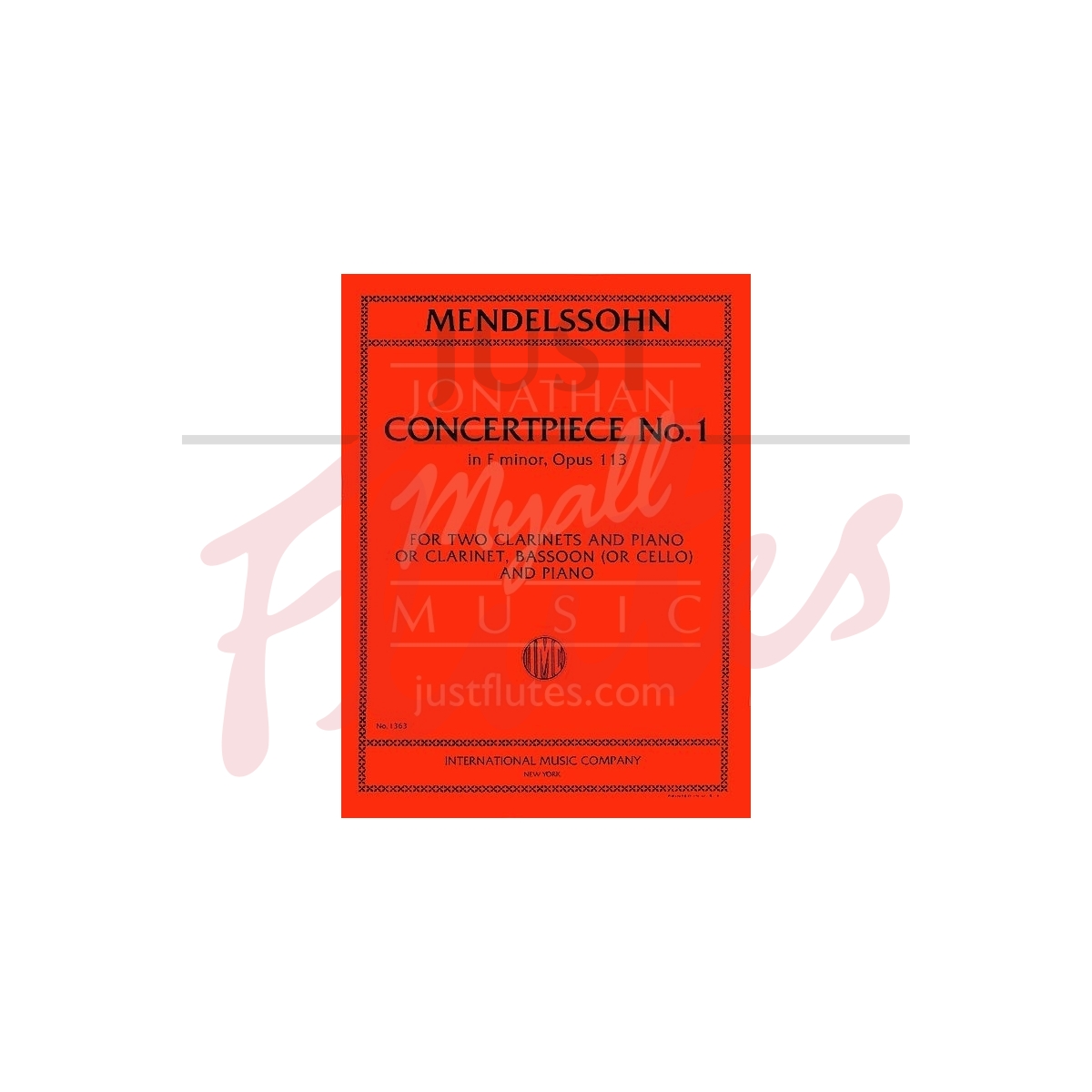 Concertpiece No 1 F minor for 2 Clarinets and Piano or Cl, Bsn &amp; Pno