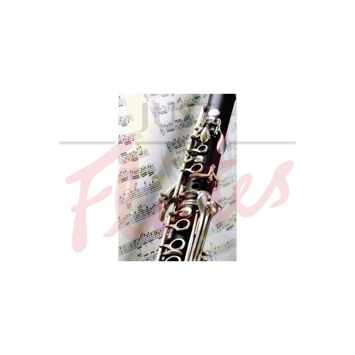 Clarinet and Manuscript Greetings Card