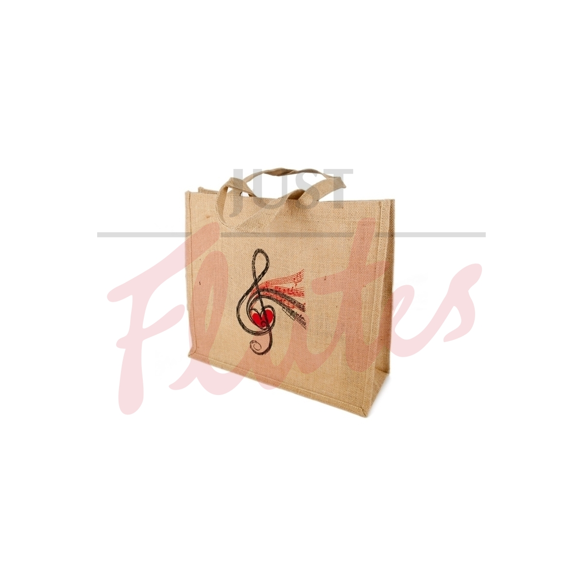 Jute Bag with Treble Clef Design