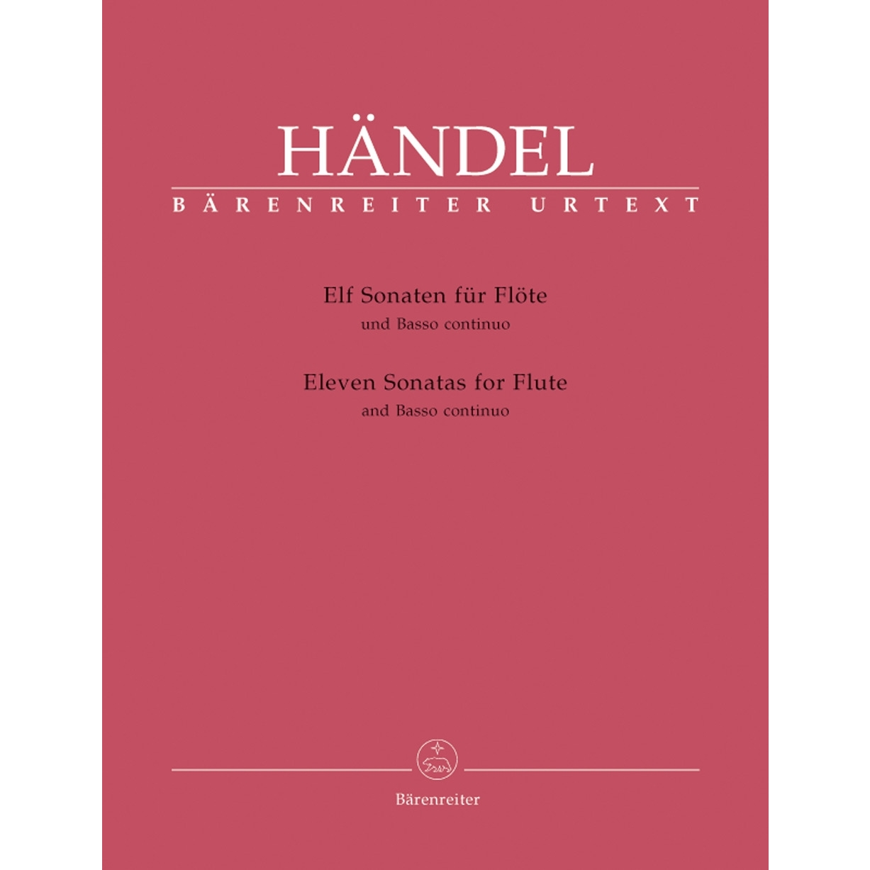 Op1 Basso Sonatas Händel. Eleven for Flute Continuo, - Flutes Just and G.F.