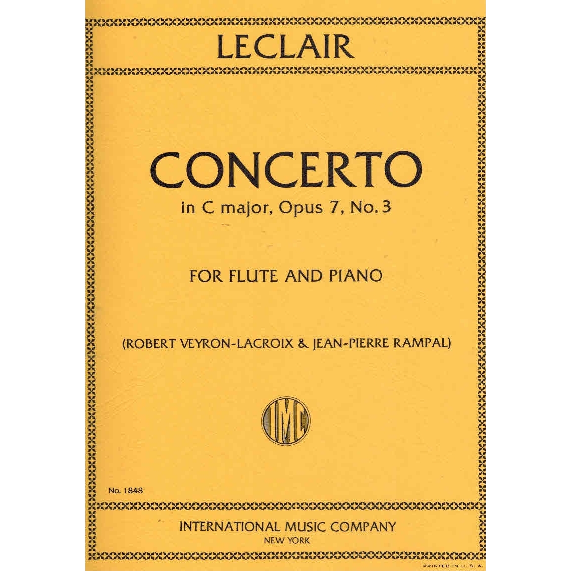 JeanMarie Leclair Concerto in C major for Flute and Piano, Op7/3
