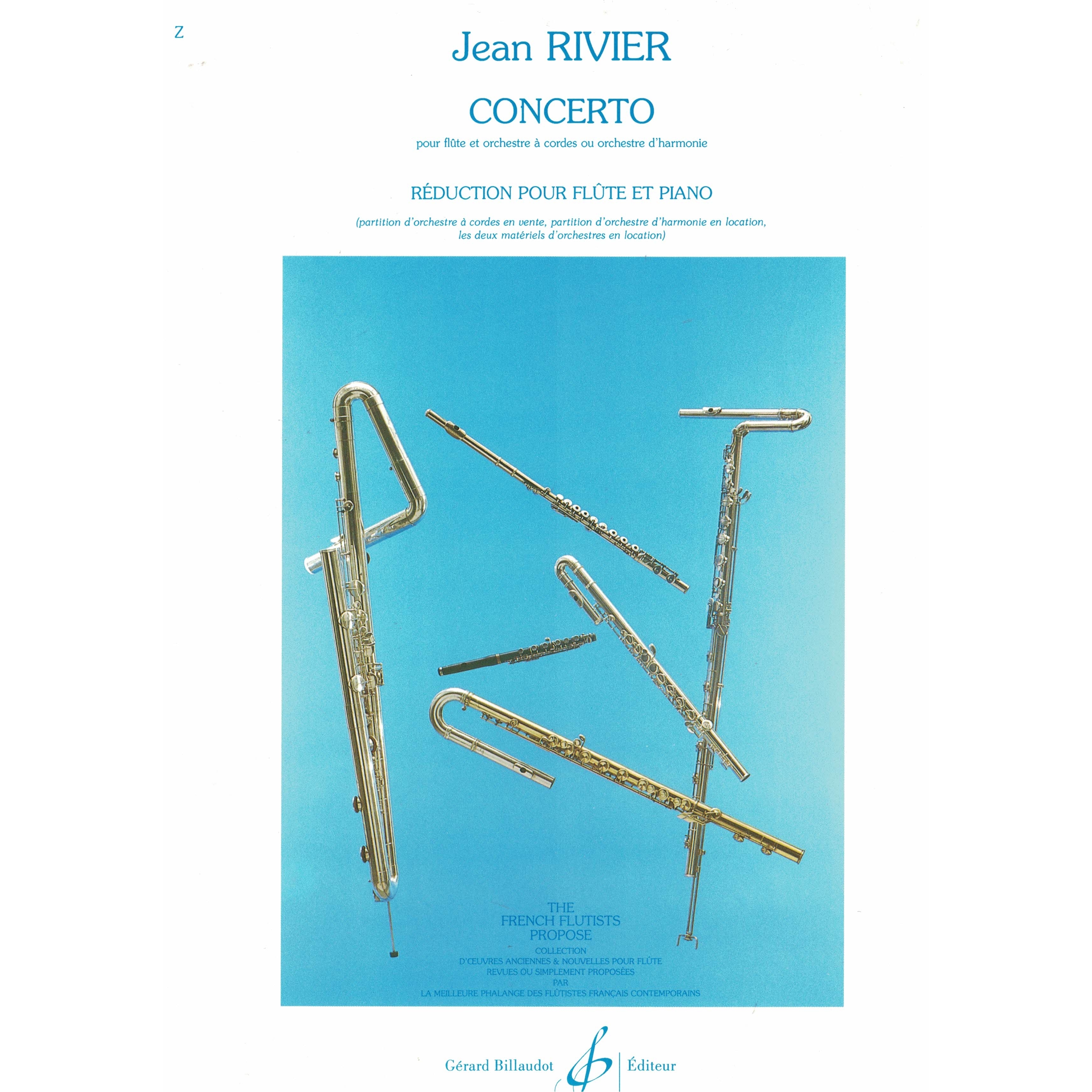 Jean Rivier Concerto for Flute & Piano. Just Flutes