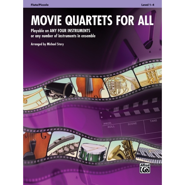 Compilation Movie Quartets for All [Flute]. Just Flutes