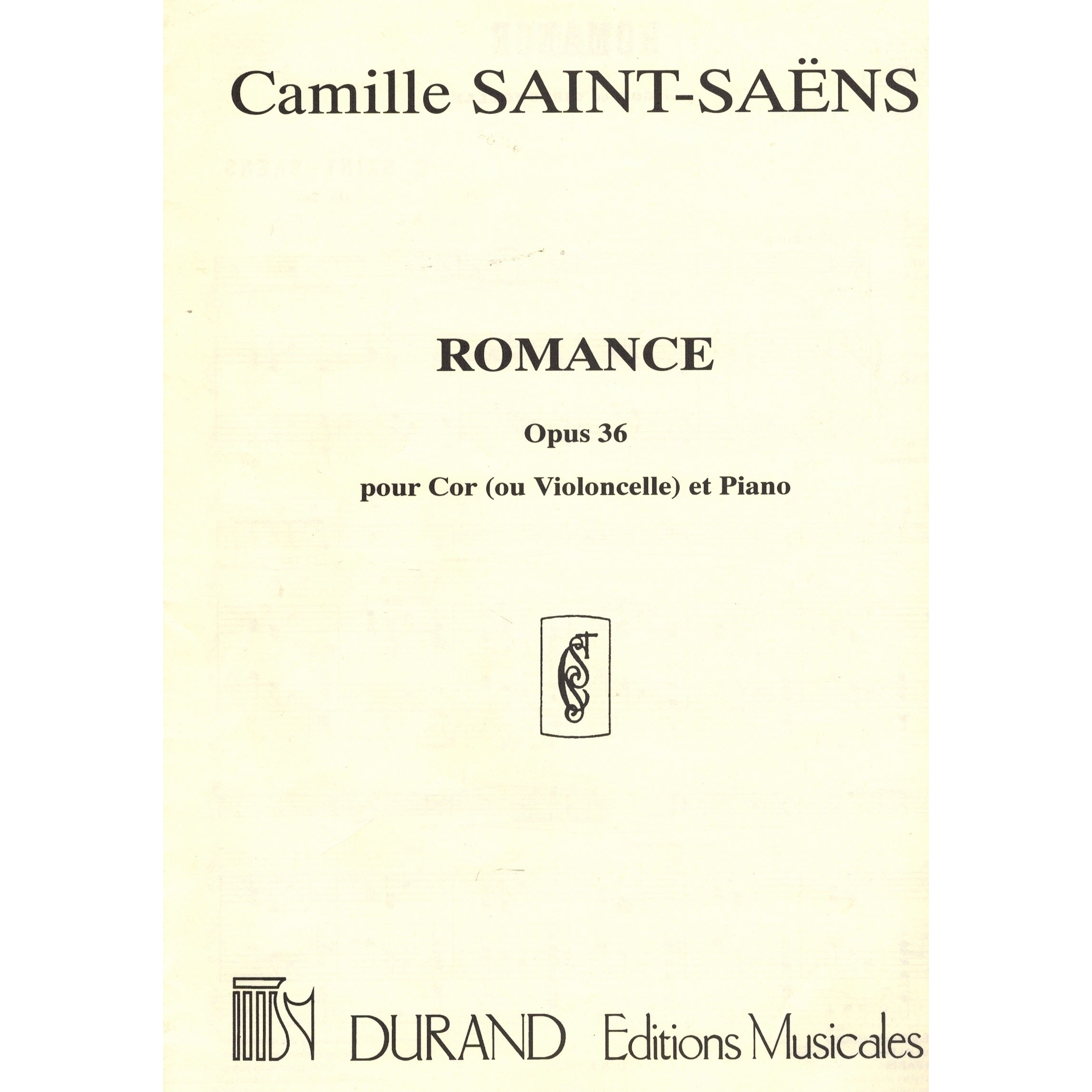 Romance for Horn (Cello) and Piano, Op36 - C. Saint-Saëns. Just Flutes