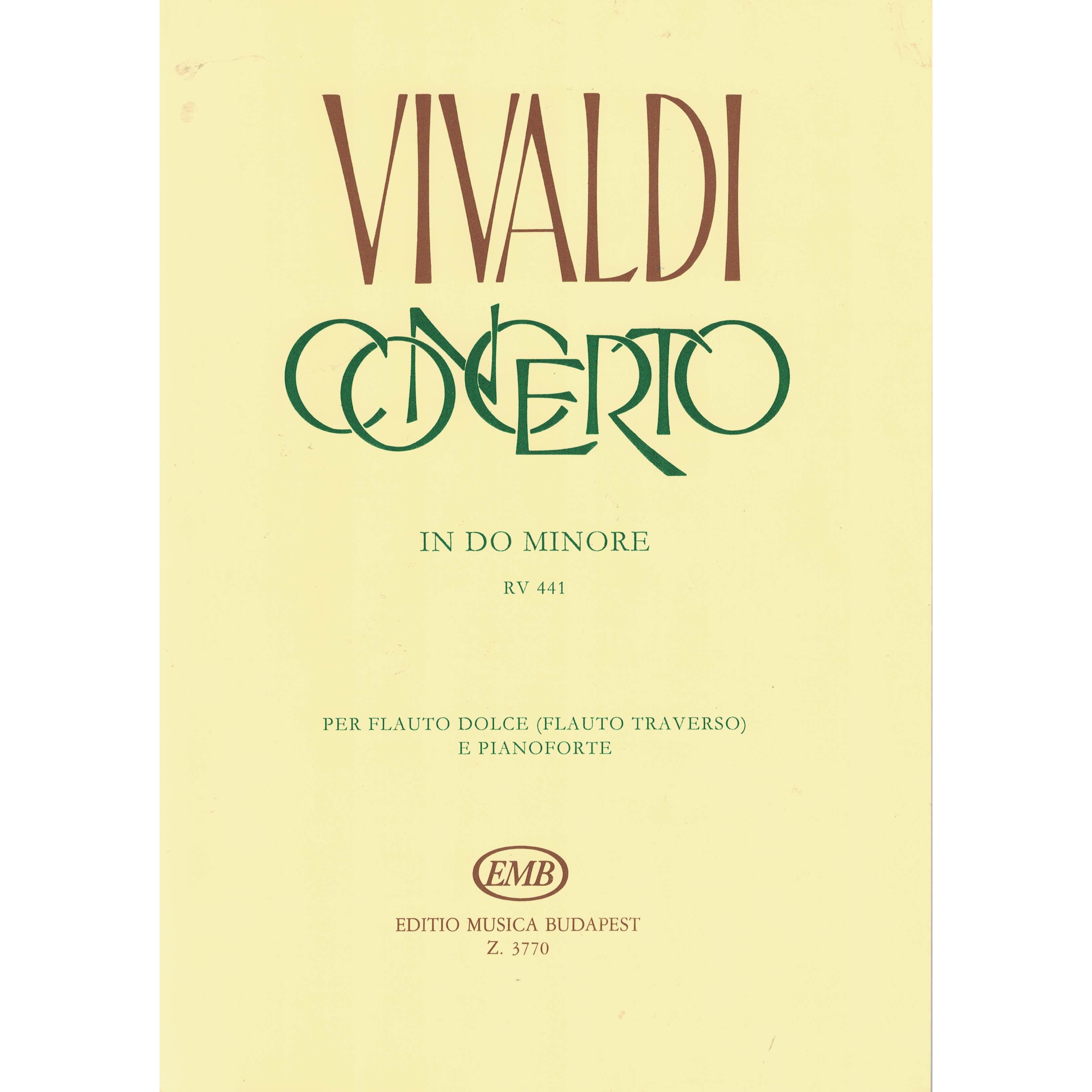 Antonio Vivaldi Flute Concerto in C minor, RV441