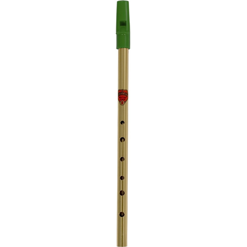 Generation Brass Tin Whistle/Flageolet in D, Top. Just Flutes