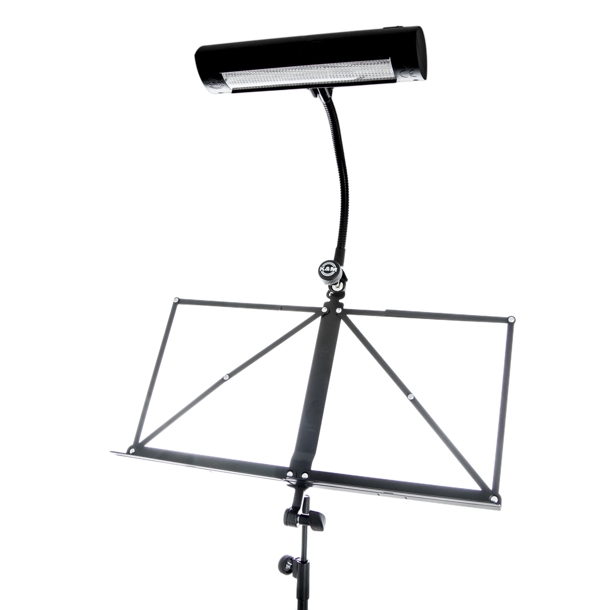 K&M 12286 Music Stand Light with AC Adaptor and Case