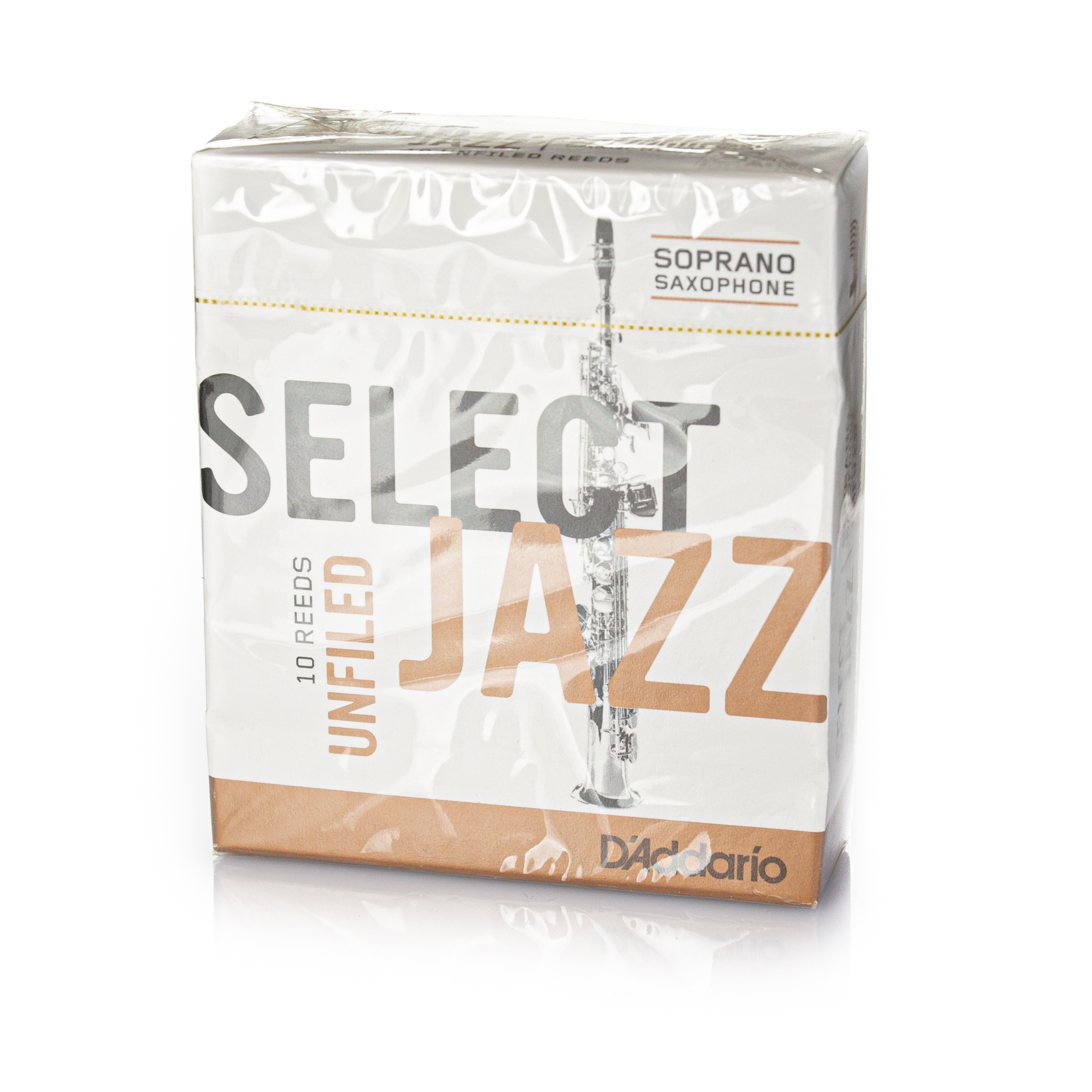 D'Addario Select Jazz (Unfiled) Soprano Saxophone Reeds, 10Pack